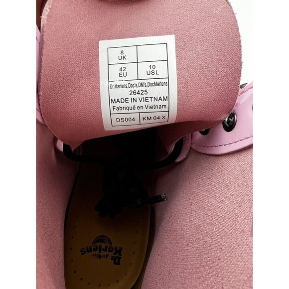 Dr Martens 1460 Pink Patent Leather Women's Size 10 Combat Boots 26425 42EU/8UK - Picture 8 of 12